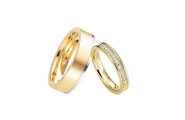 elegantní zlaté snubní prsteny Sandakan